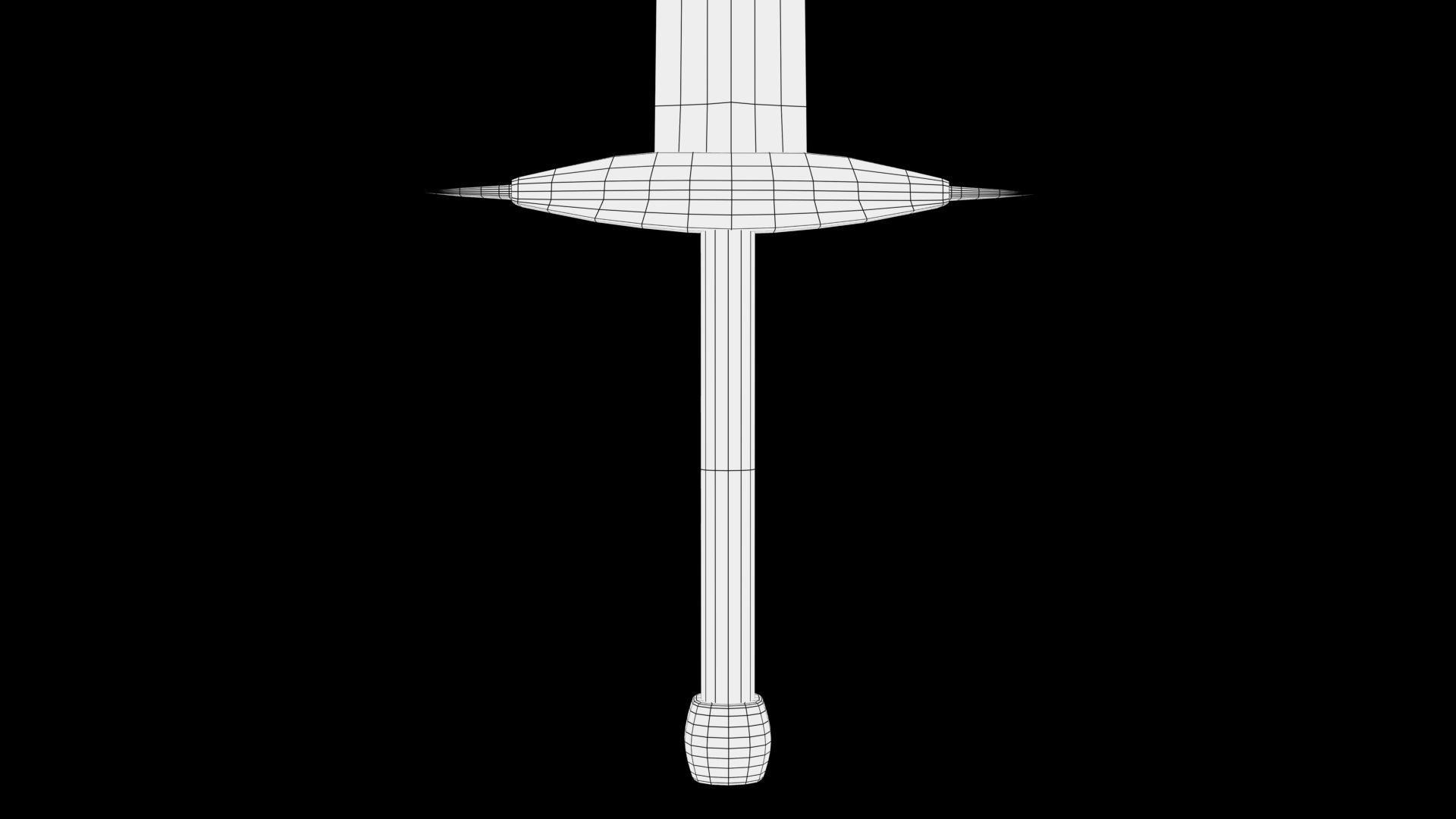 Sword Low-poly 3D model_9