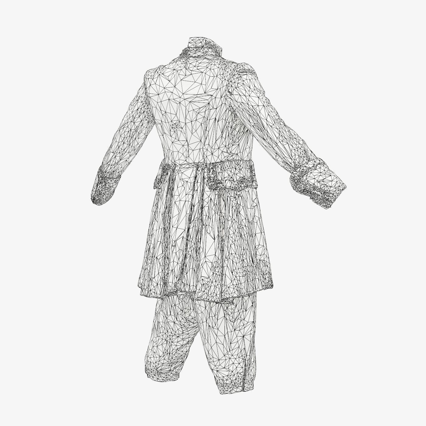 Organic Full Low-poly 3D model_15