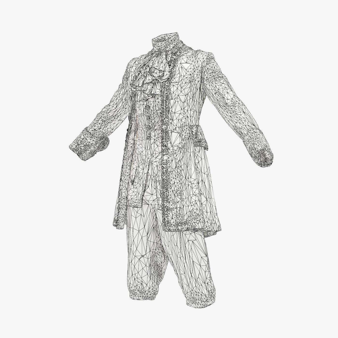 Organic Full Low-poly 3D model_14