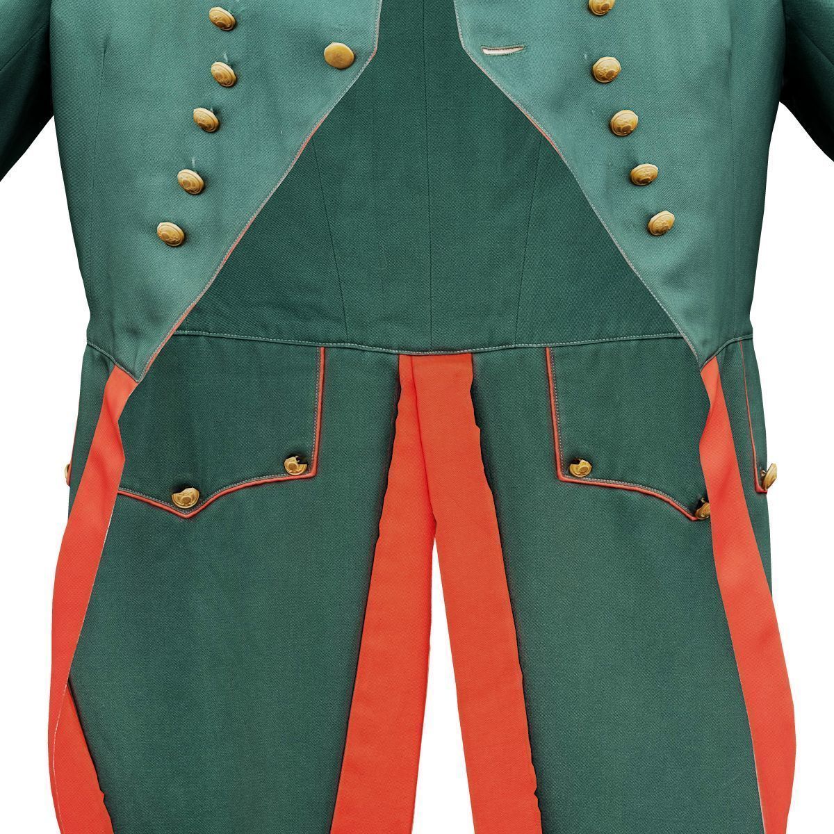 Napoleon Coat Open Low-poly 3D model_1