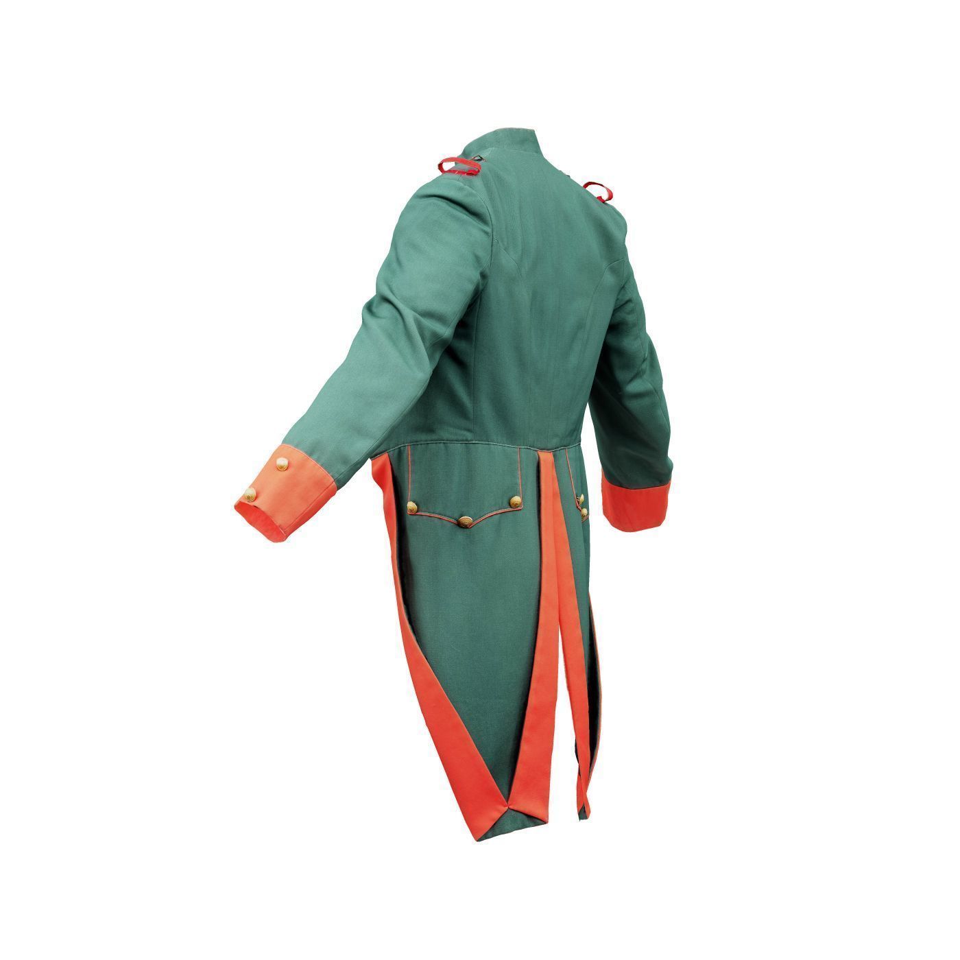 Napoleon Coat Open Low-poly 3D model_10