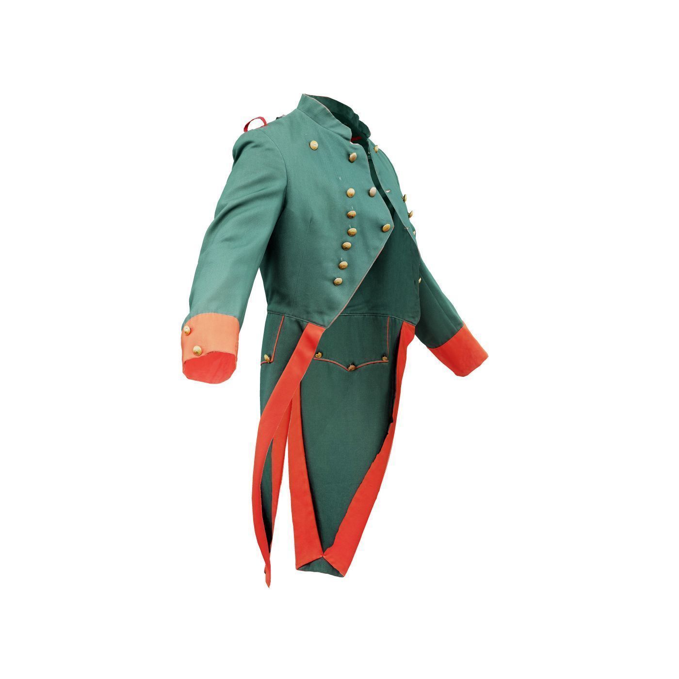 Napoleon Coat Open Low-poly 3D model_4