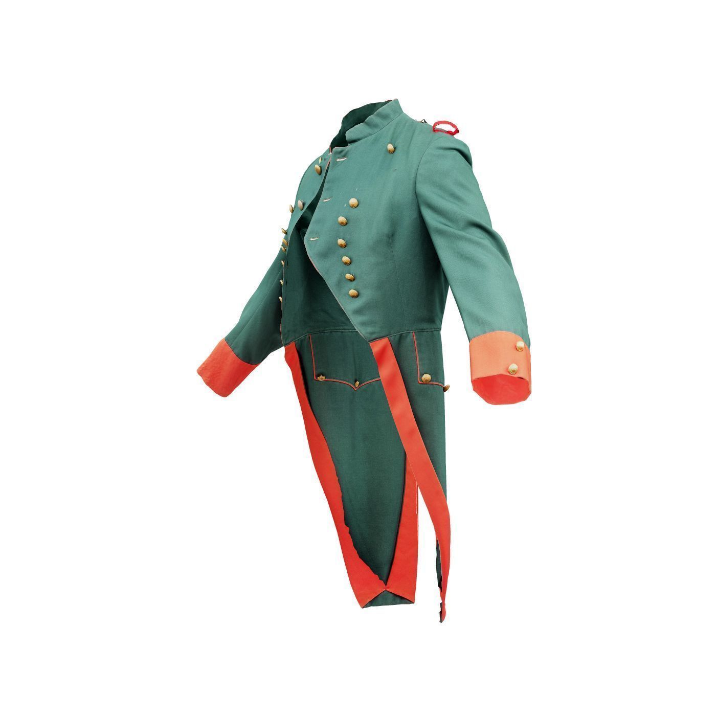 Napoleon Coat Open Low-poly 3D model_12