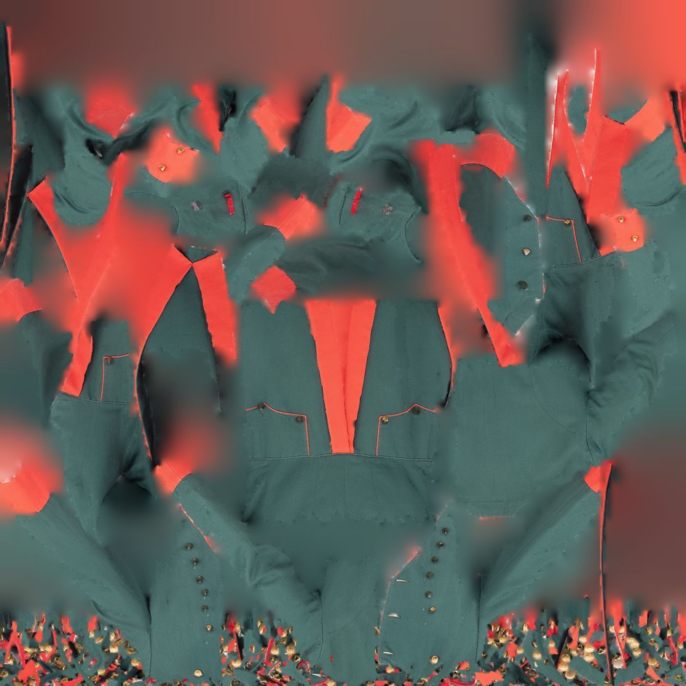 Napoleon Coat Open Low-poly 3D model_16