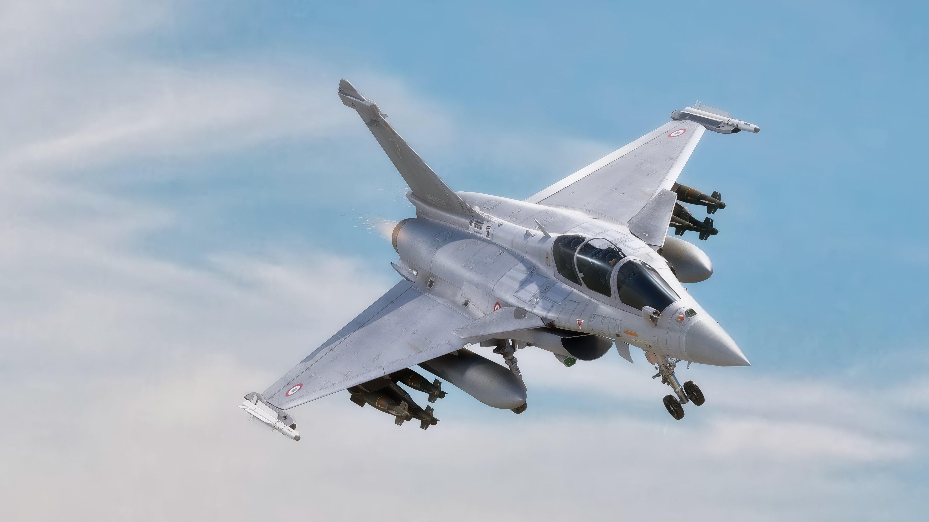 Dassault Rafale B - Rigged - High Resolution Cocpit Low-poly 3D model_9