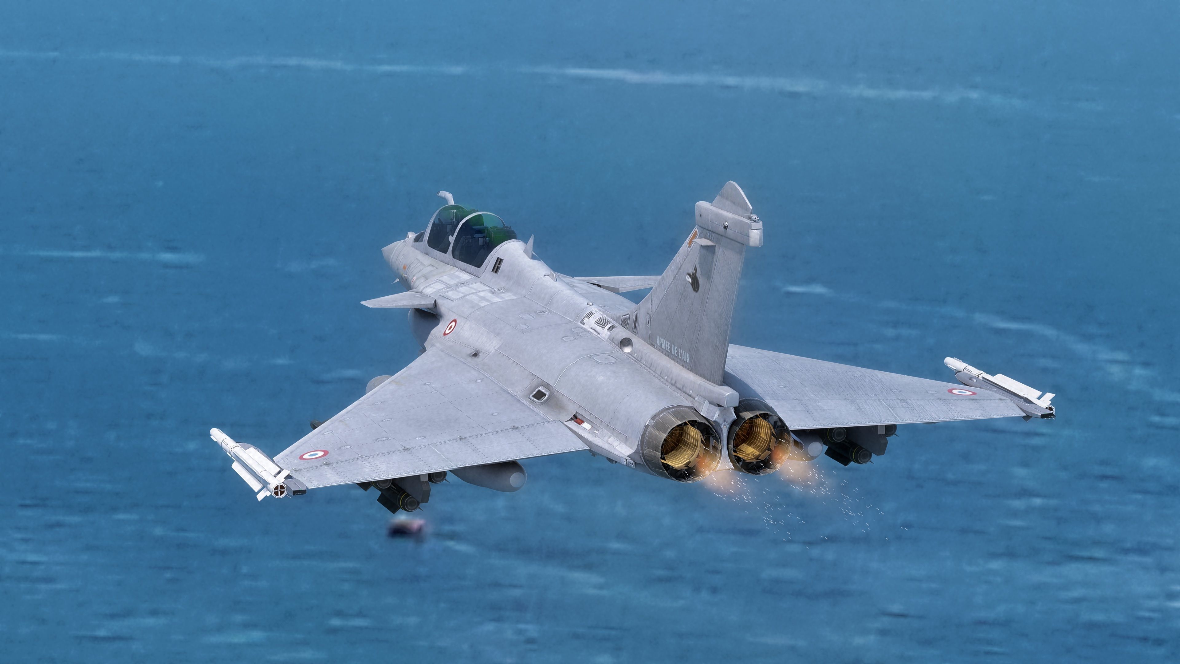 Dassault Rafale B - Rigged - High Resolution Cocpit Low-poly 3D model_3