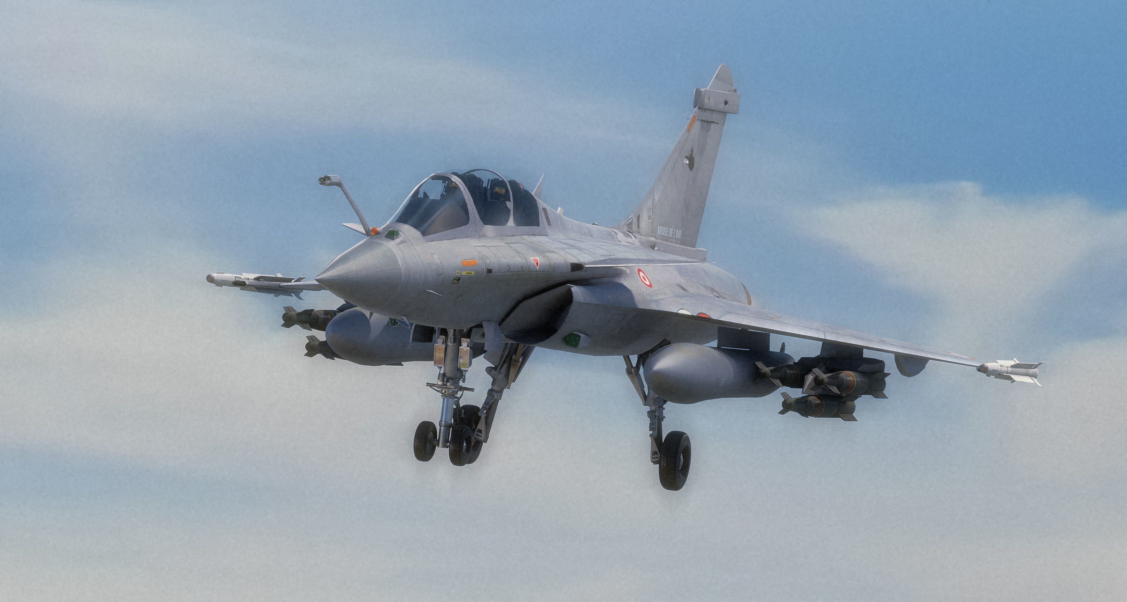 Dassault Rafale B - Rigged - High Resolution Cocpit Low-poly 3D model_11