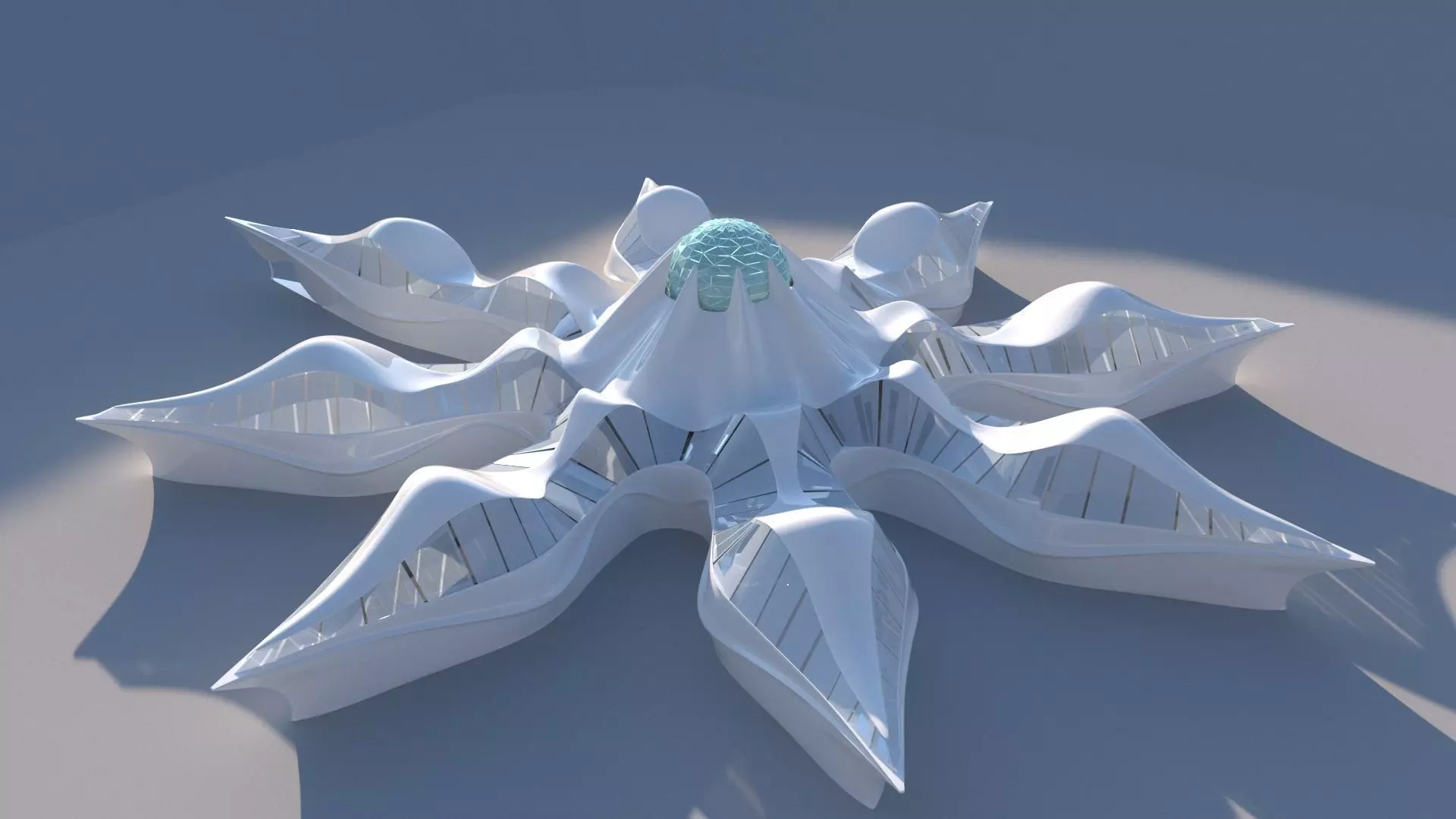 octopus shape Architektur  3D model_0