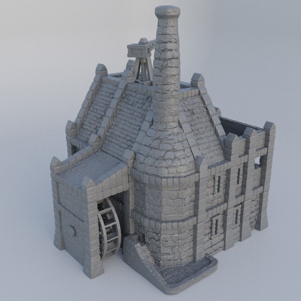 Medieval Foundry Tabletop Terrain 28 mm 3D print model_2