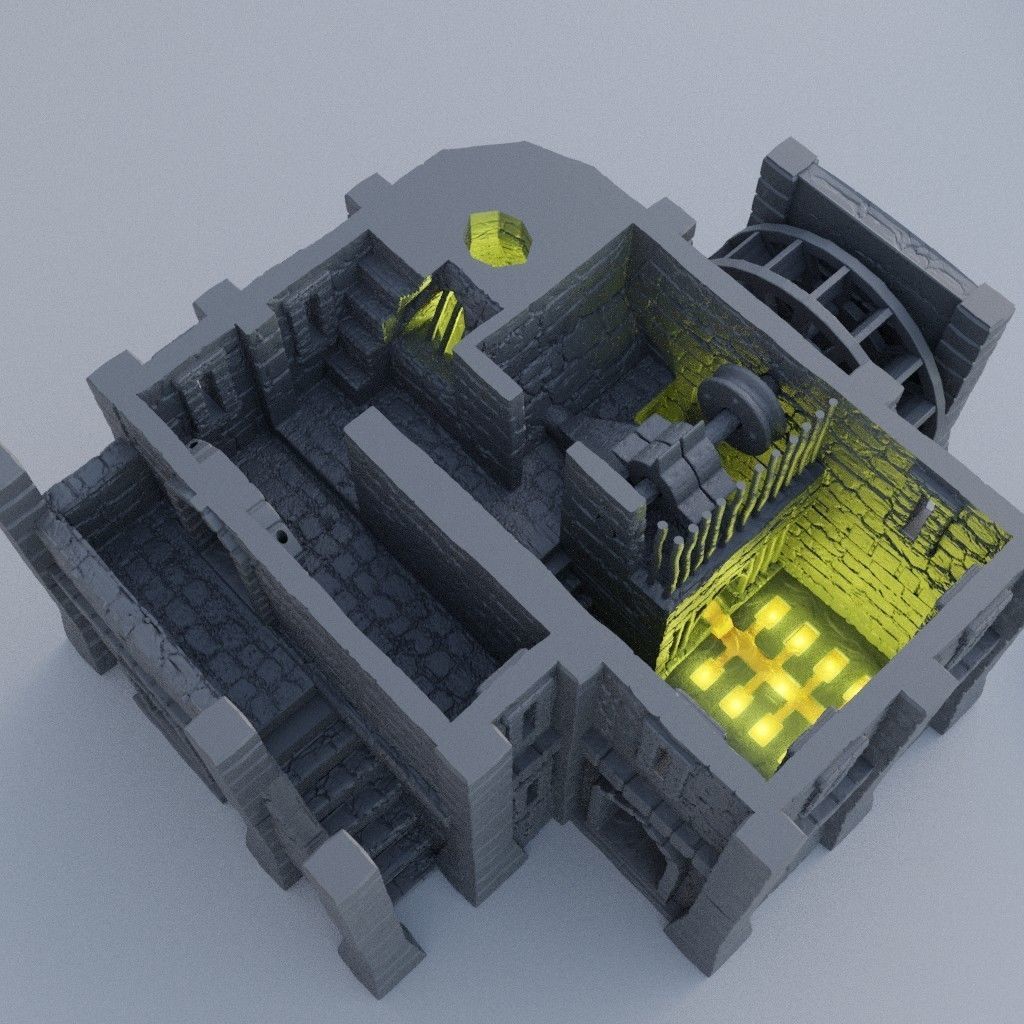 Medieval Foundry Tabletop Terrain 28 mm 3D print model_5
