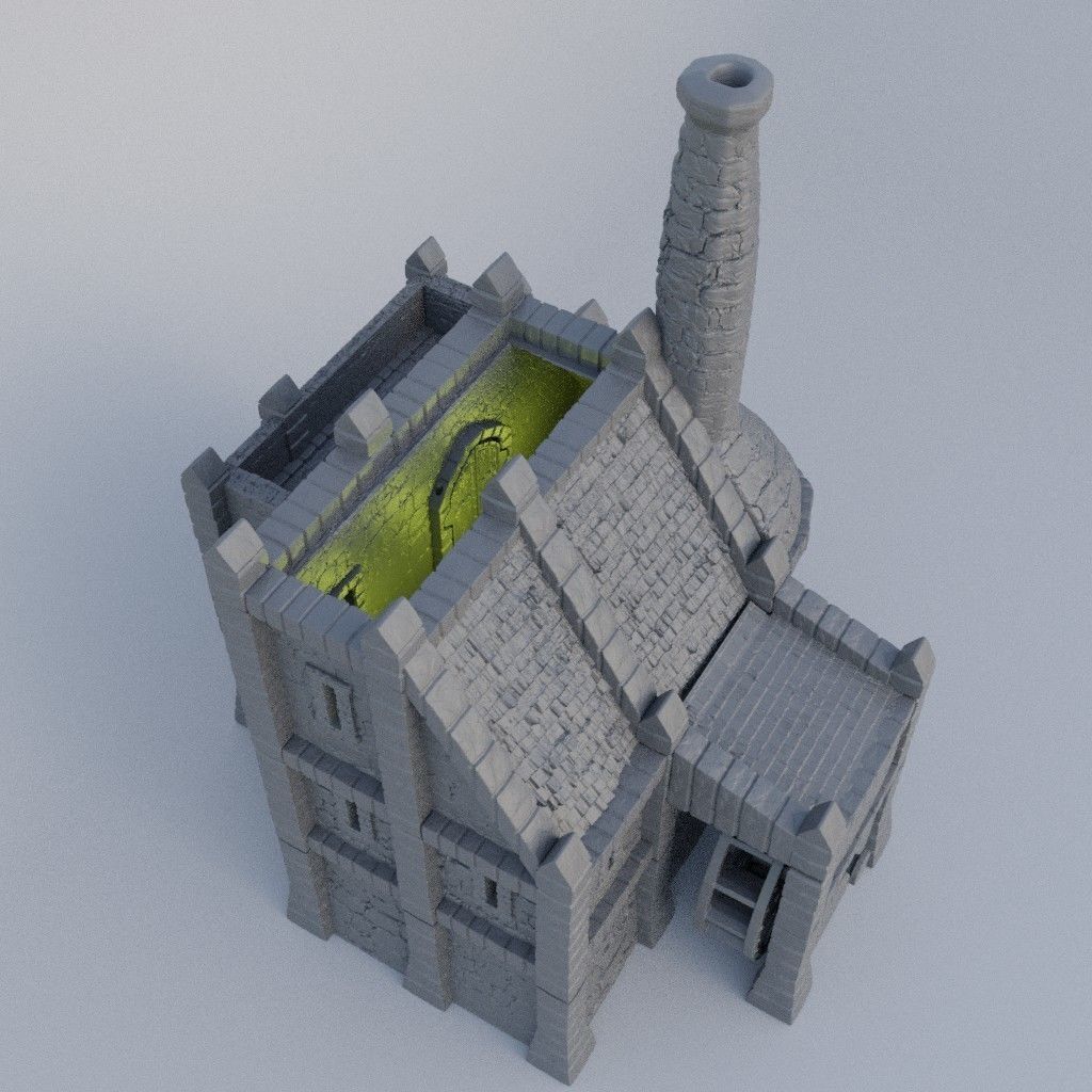Medieval Foundry Tabletop Terrain 28 mm 3D print model_6