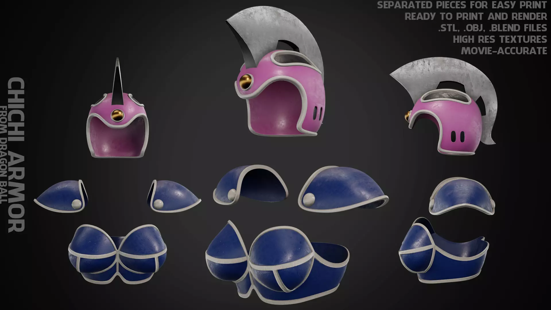 Chi-Chi Battle Armor for Cosplay 3D print model_0
