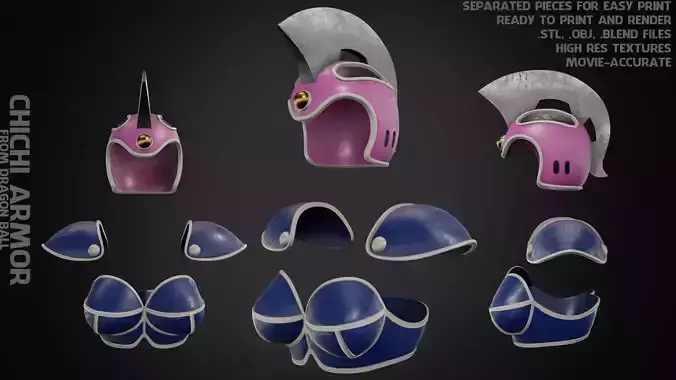Chi-Chi Battle Armor for Cosplay 3D print model