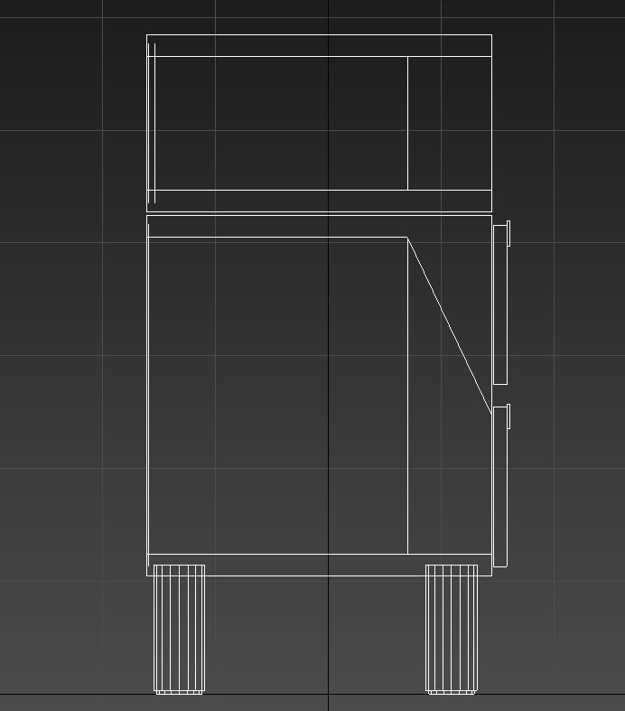 Wood table night stand 3D model_12