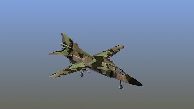 Mig-23 Flogger LD1 Low-poly 3D model
