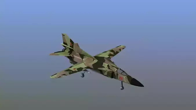 Mig-23 Flogger LD1 Low-poly 3D model