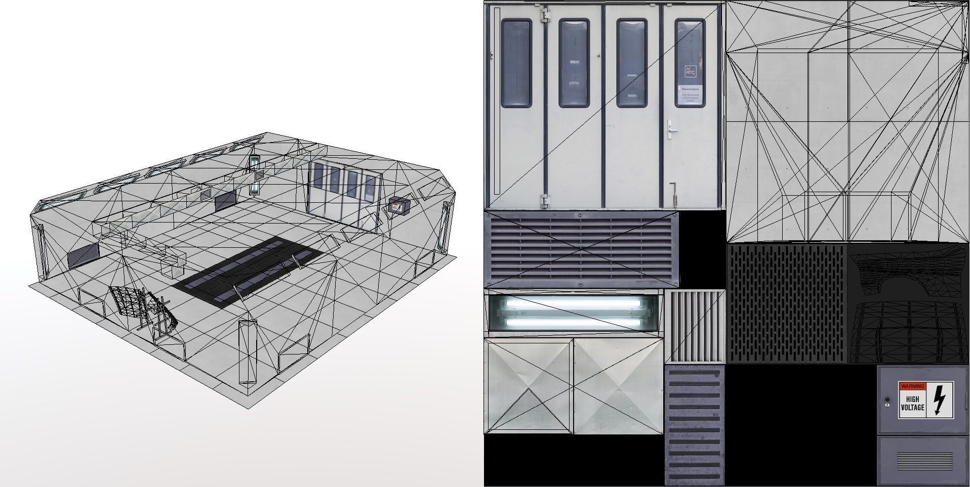 Paint Booth Low Poly VR AR Mobile optimized Low-poly 3D model_3