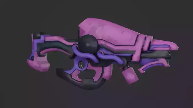  sci-fi weapon  Low-poly 3D model
