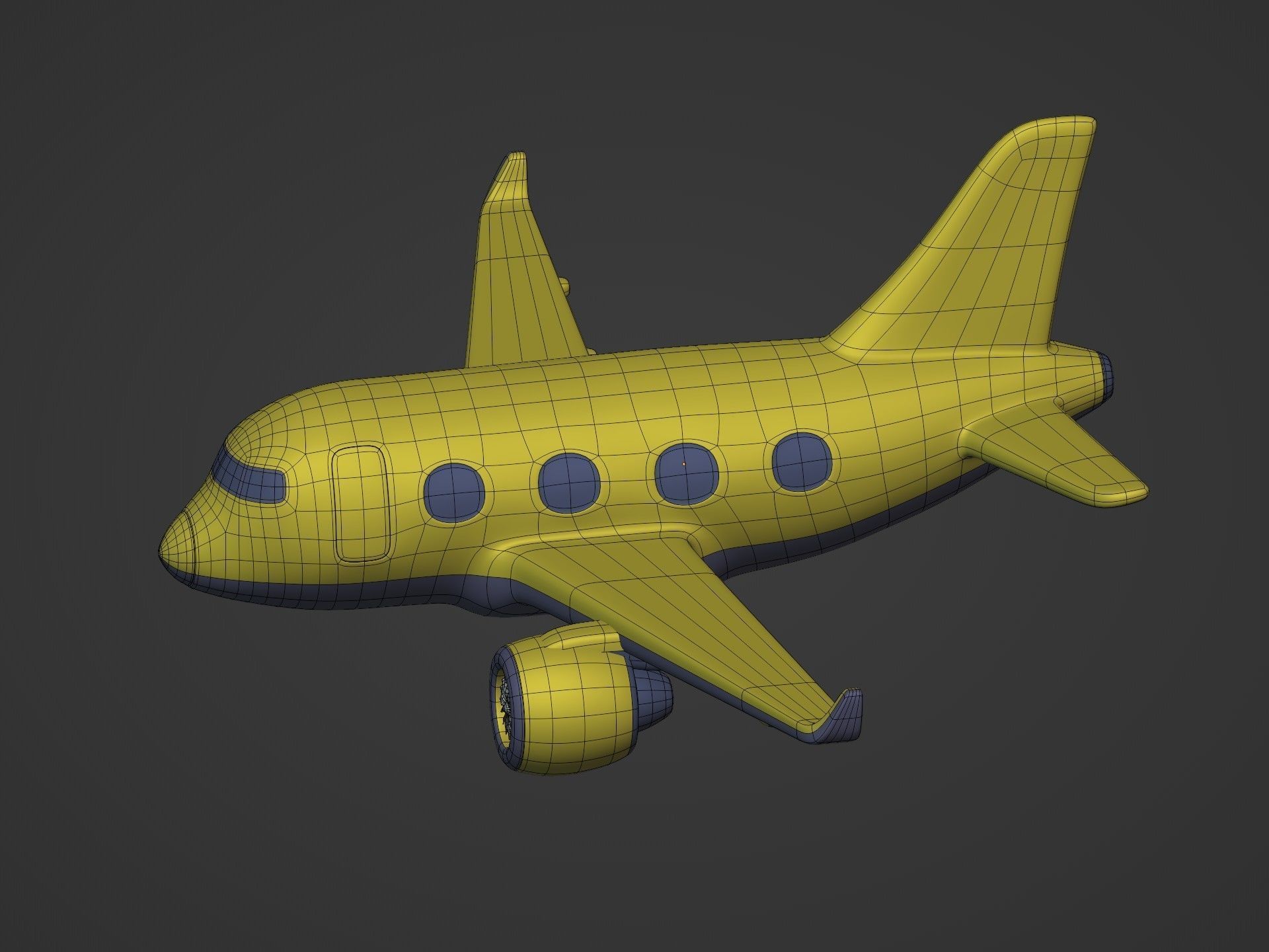 Cartoon Aircraft Pack - Rocket Hot Air Balloon Plane Helicopter Low-poly 3D model_22