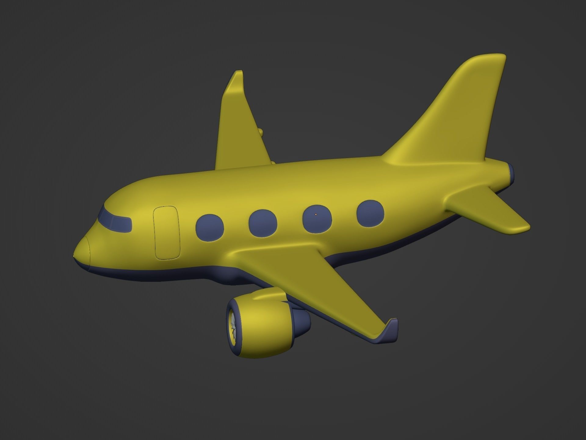 Cartoon Aircraft Pack - Rocket Hot Air Balloon Plane Helicopter Low-poly 3D model_21