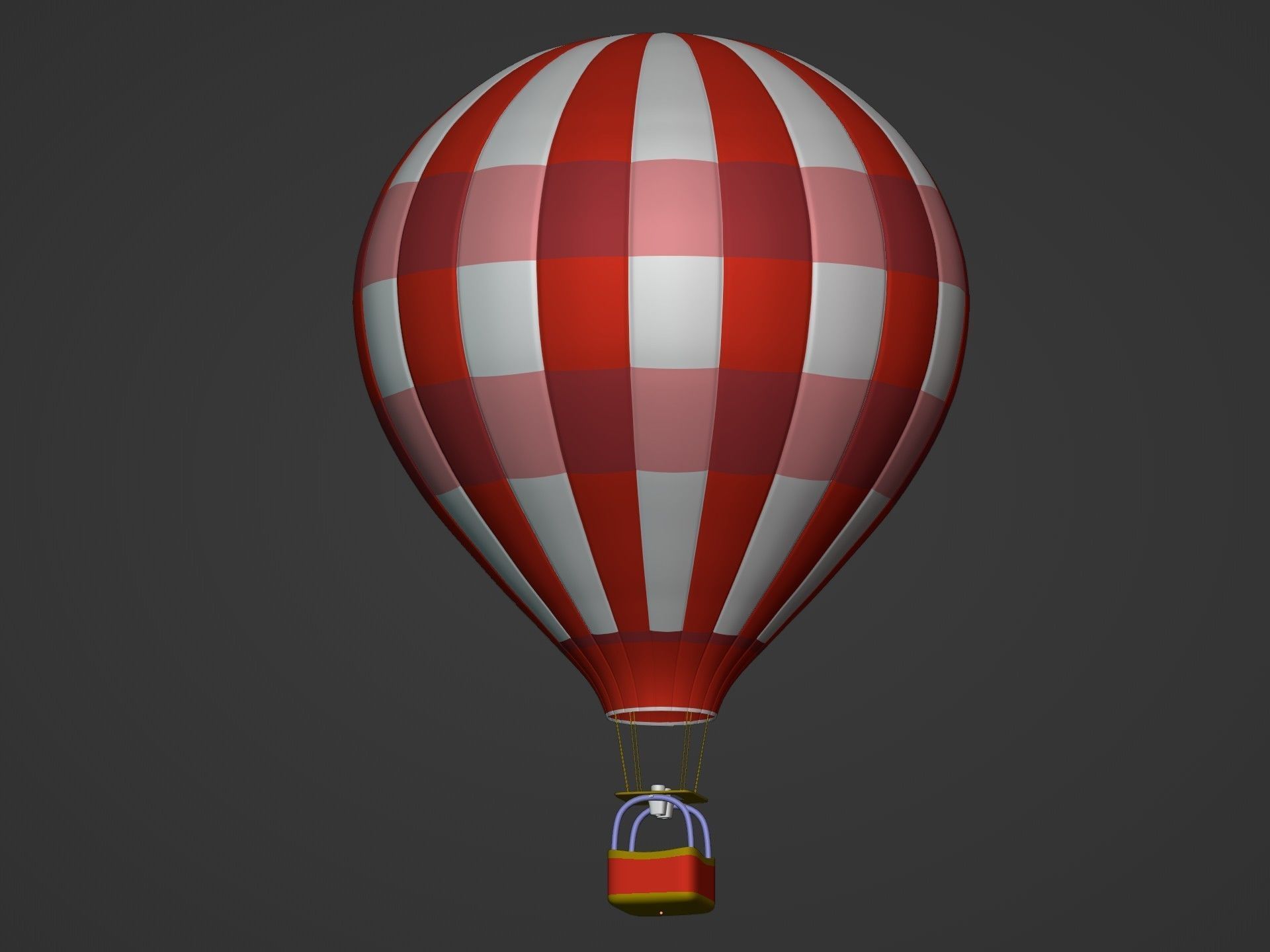 Cartoon Aircraft Pack - Rocket Hot Air Balloon Plane Helicopter Low-poly 3D model_13