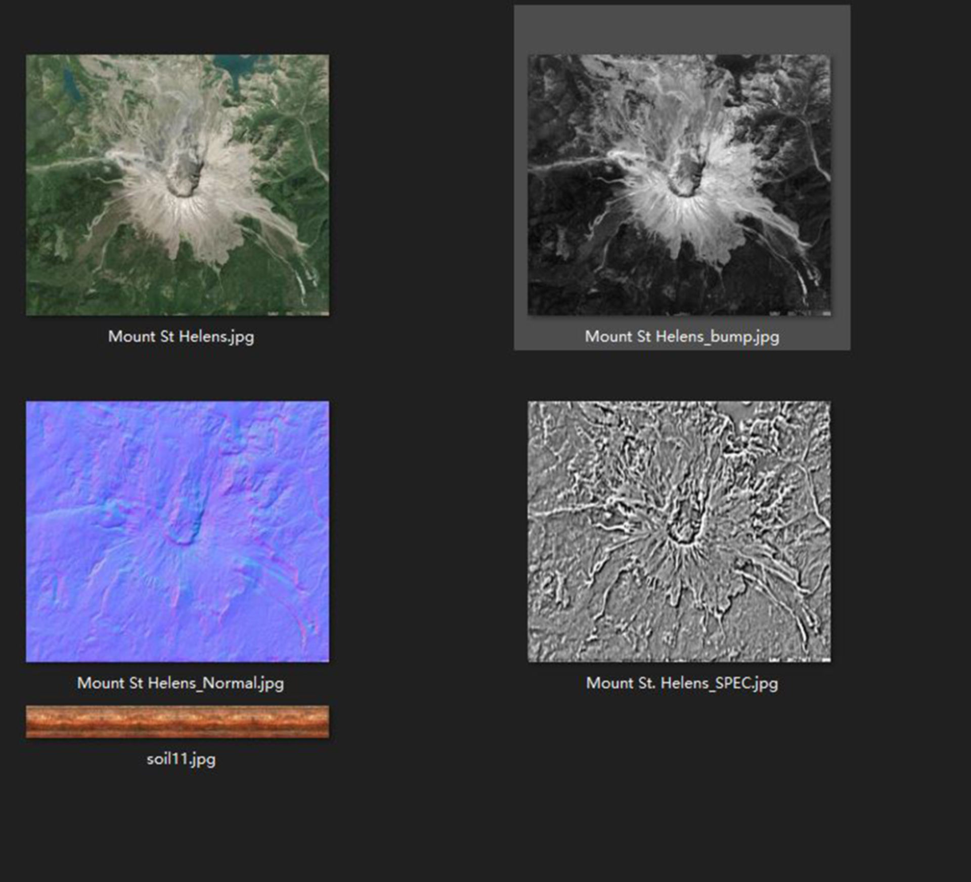 MOUNT ST HELENS VOLCANO 3D model_8