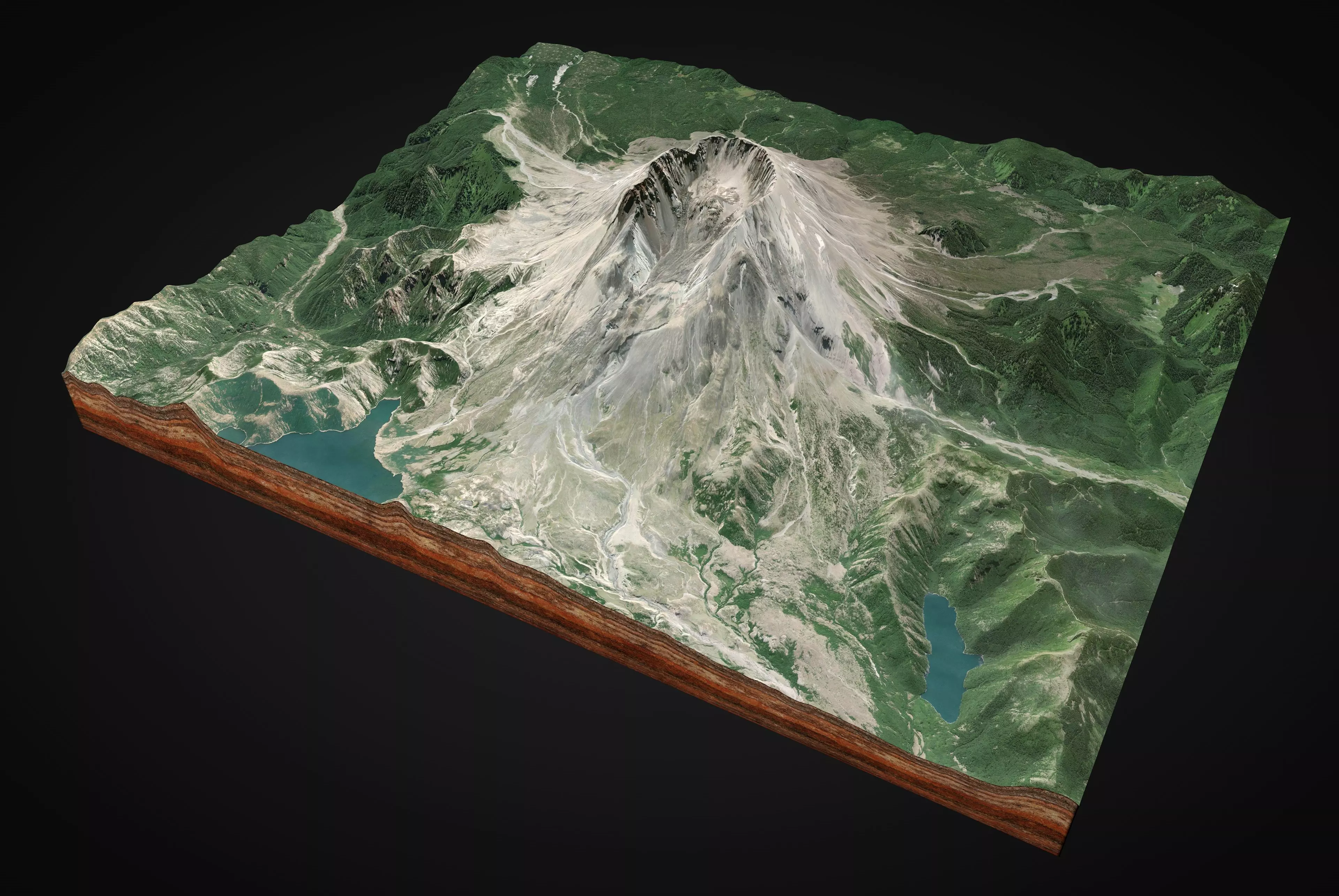 MOUNT ST HELENS VOLCANO 3D model_0