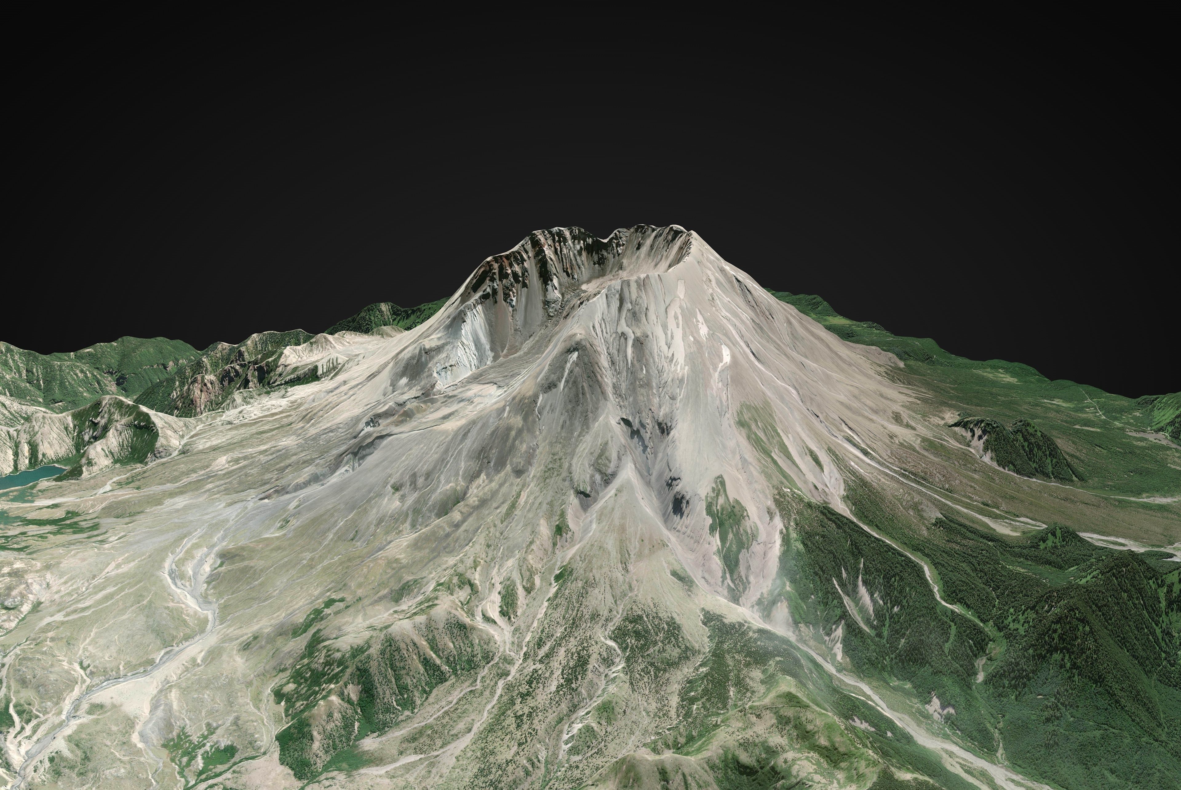 MOUNT ST HELENS VOLCANO 3D model_3