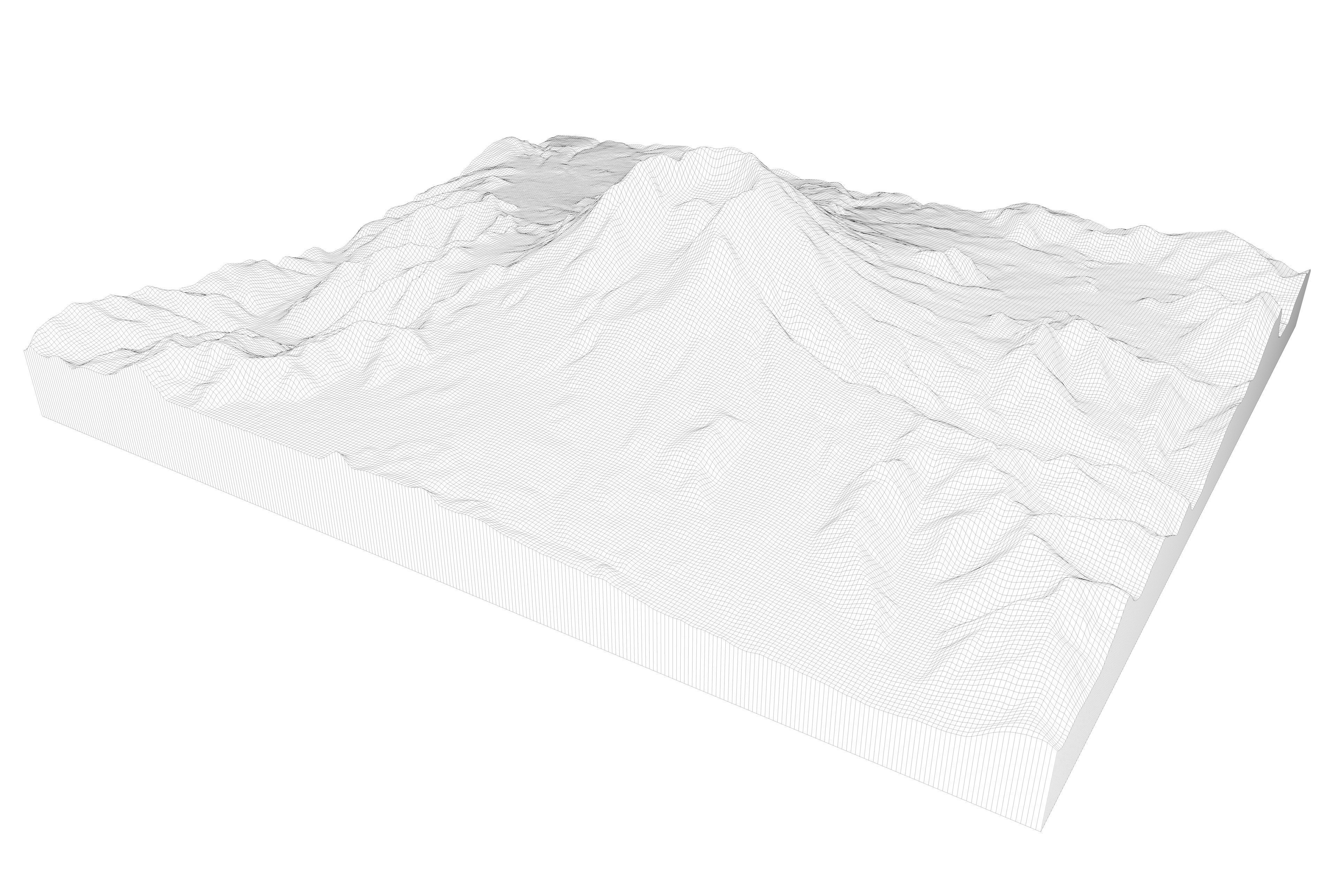 MOUNT ST HELENS VOLCANO 3D model_7