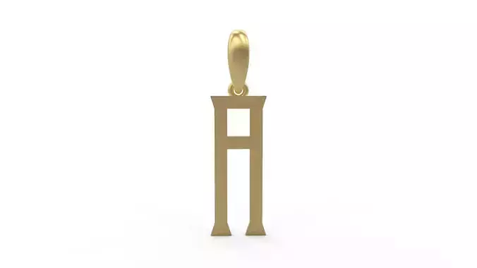 Initial Letters Pendant Singa Serif Regular A 3D print model