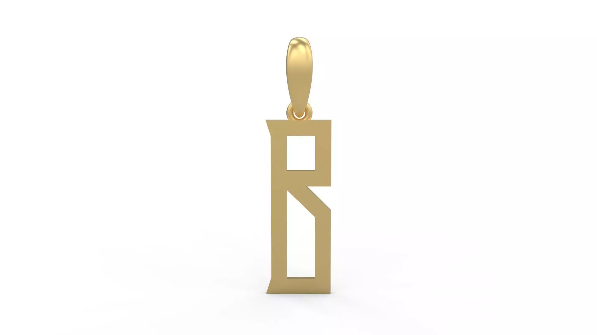 Initial Letters Pendant Singa Serif Regular B 3D print model_0