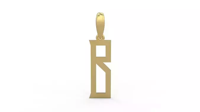 Initial Letters Pendant Singa Serif Regular B 3D print model