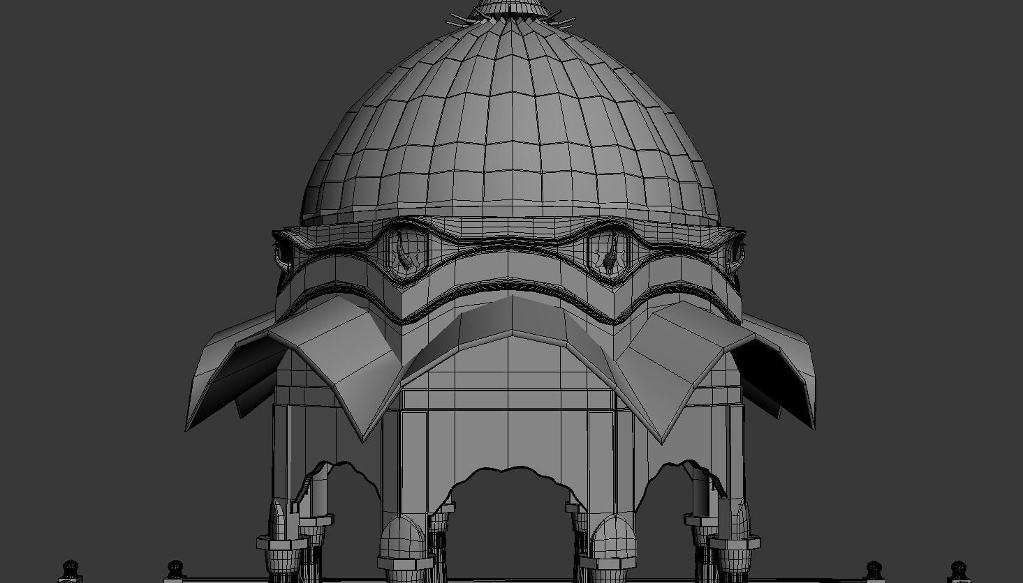 Indian temple 3D model_5