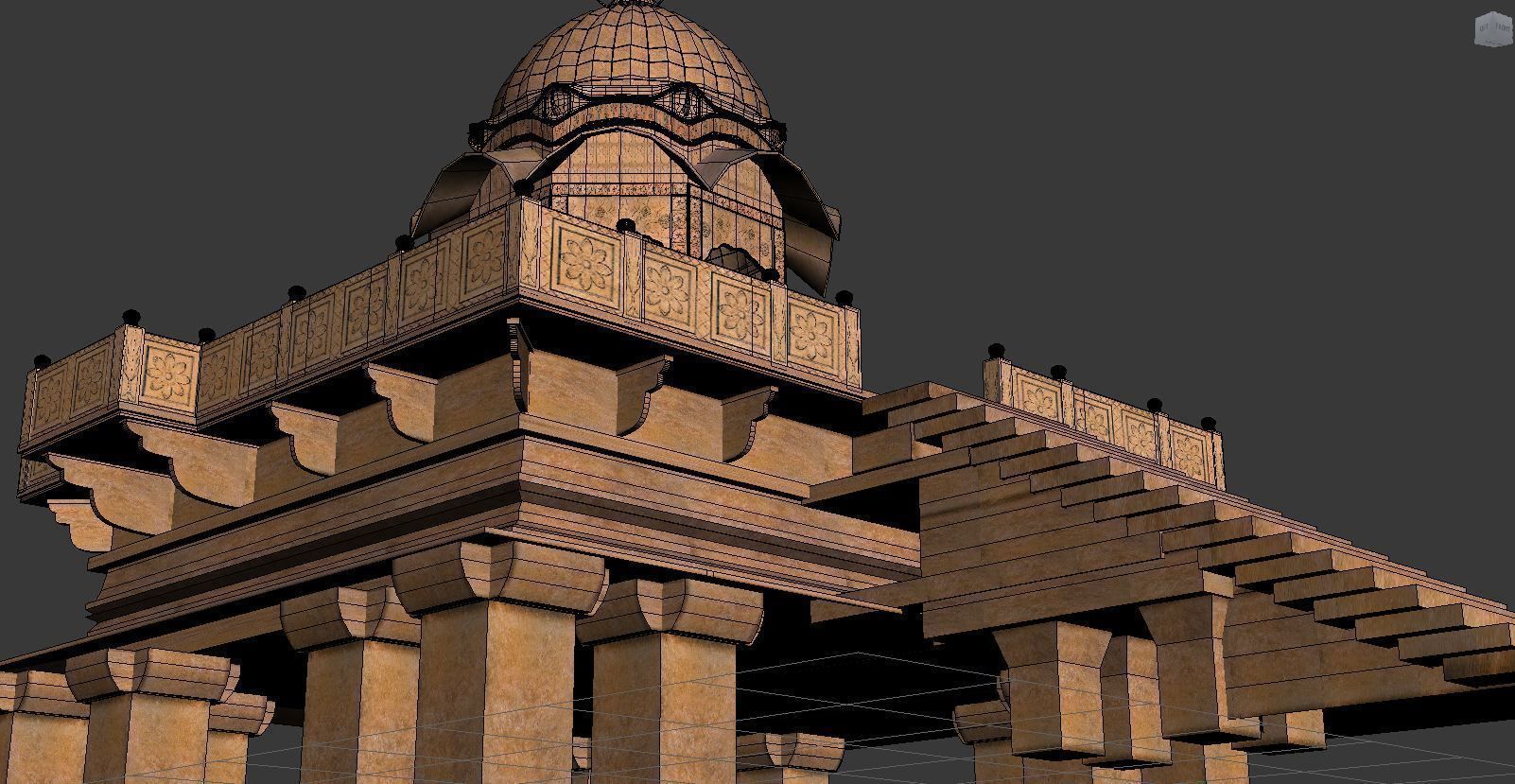Indian temple 3D model_3