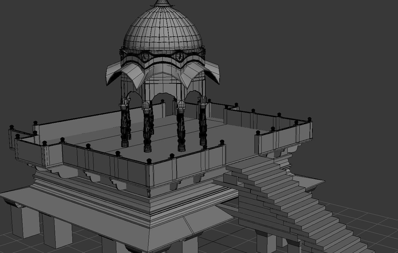Indian temple 3D model_4