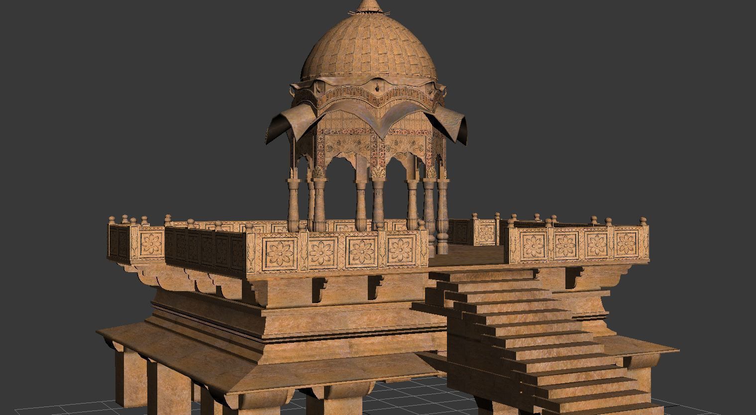 Indian temple 3D model_2