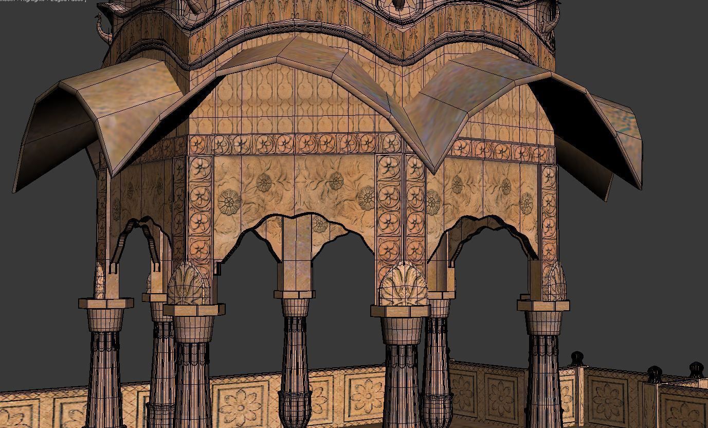 Indian temple 3D model_1