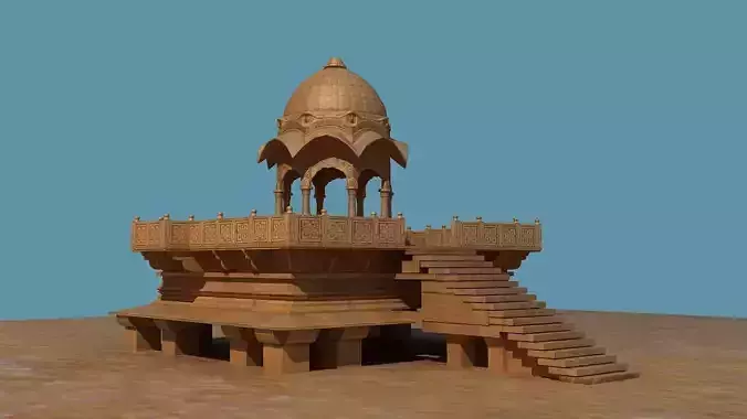 Indian temple 3D model