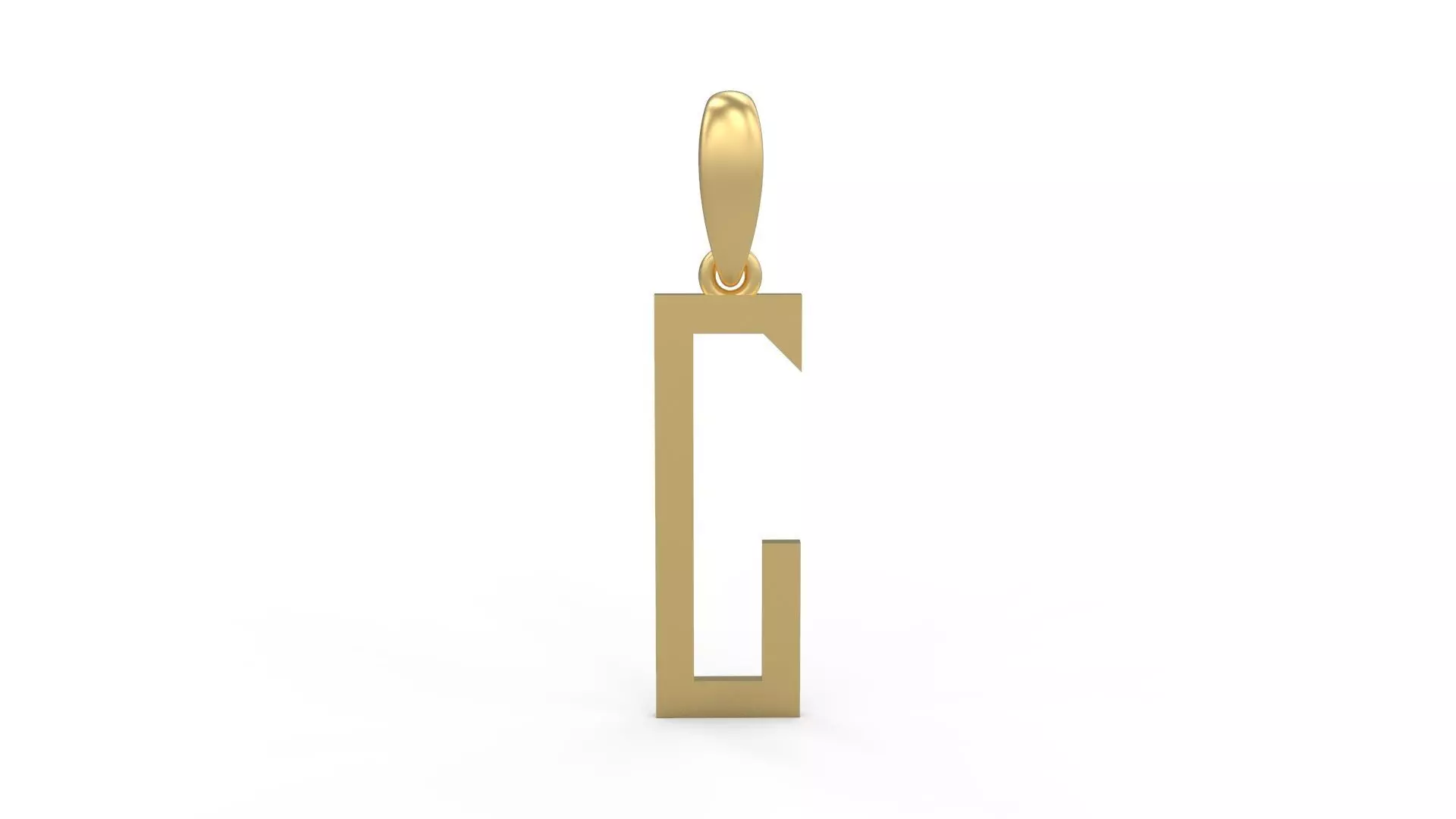 Initial Letters Pendant Singa Serif Regular C 3D print model_0