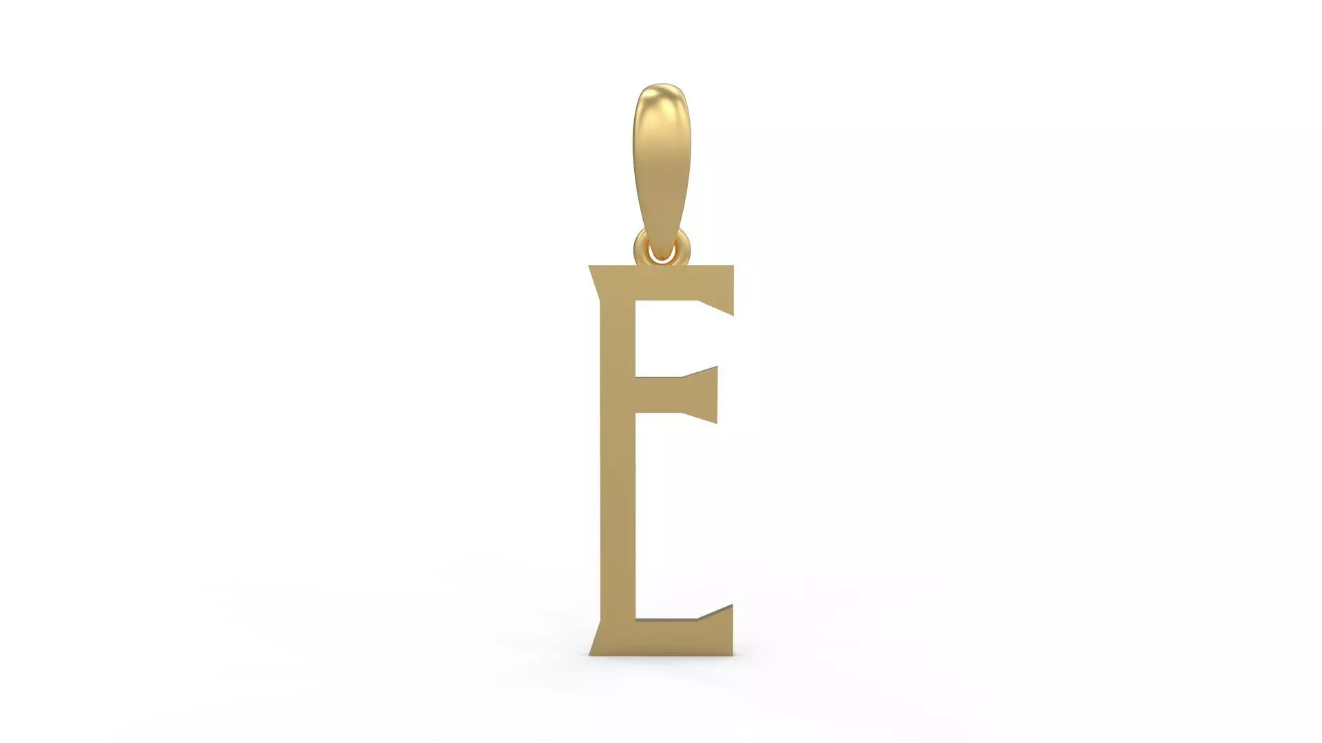 Initial Letters Pendant Singa Serif Regular E 3D print model