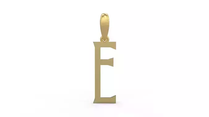 Initial Letters Pendant Singa Serif Regular E 3D print model