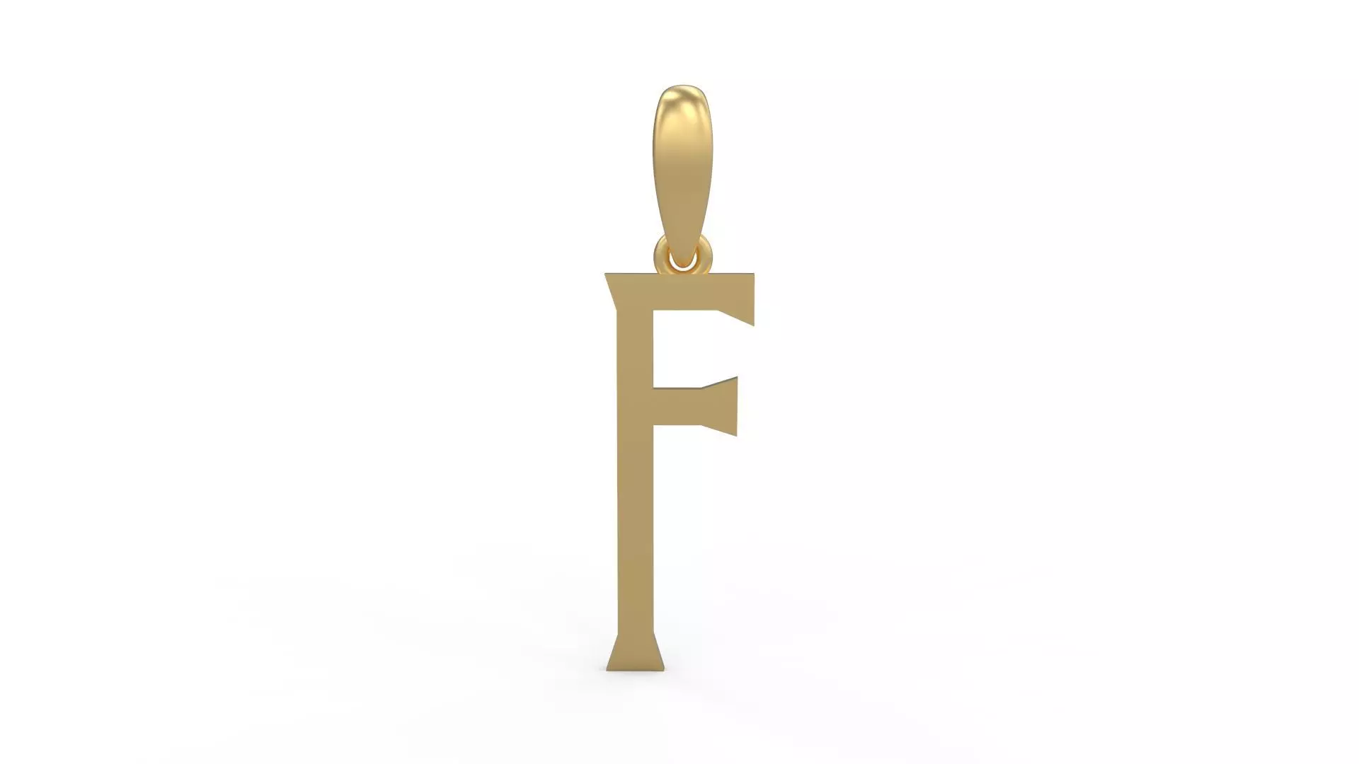 Initial Letters Pendant Singa Serif Regular F 3D print model