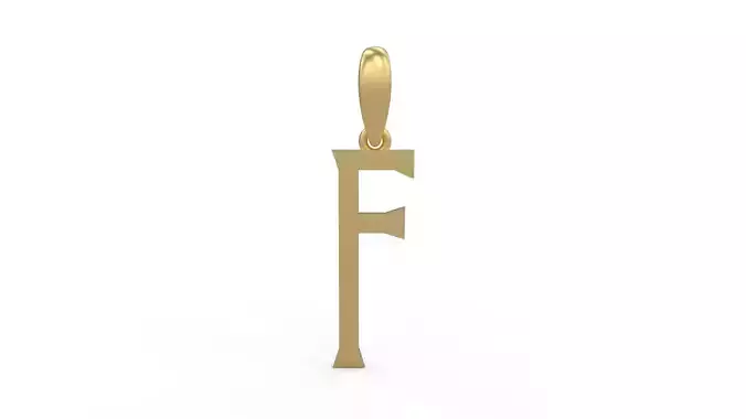 Initial Letters Pendant Singa Serif Regular F 3D print model