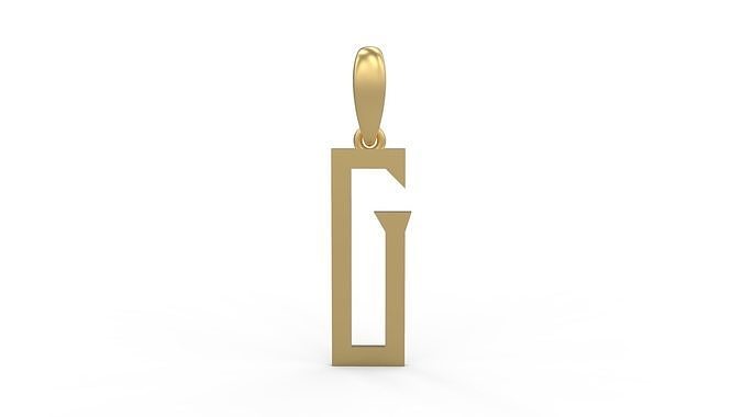 Initial Letters Pendant Singa Serif Regular G 3D print model