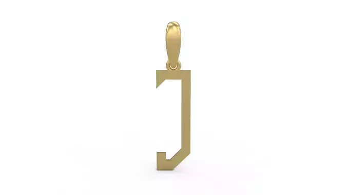 Initial Letters Pendant Singa Serif Regular J 3D print model