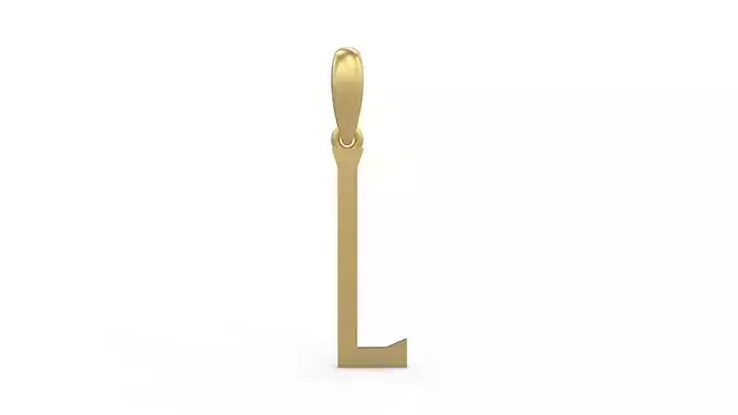 Initial Letters Pendant Singa Serif Regular L 3D print model