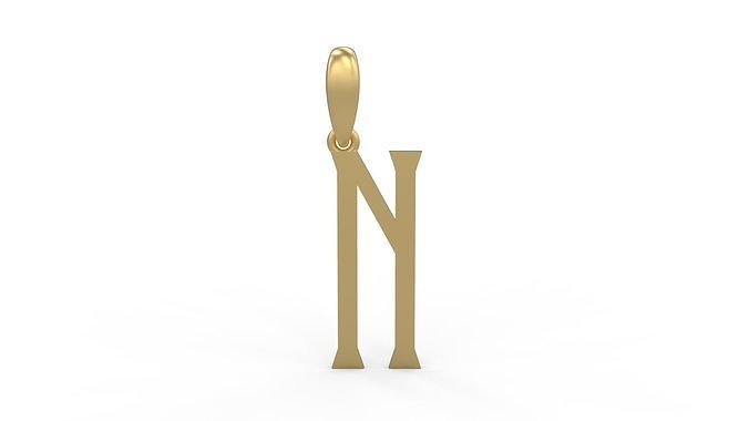 Initial Letters Pendant Singa Serif Regular N 3D print model