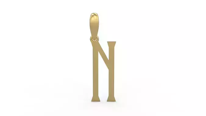 Initial Letters Pendant Singa Serif Regular N 3D print model