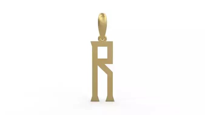 Initial Letters Pendant Singa Serif Regular R 3D print model