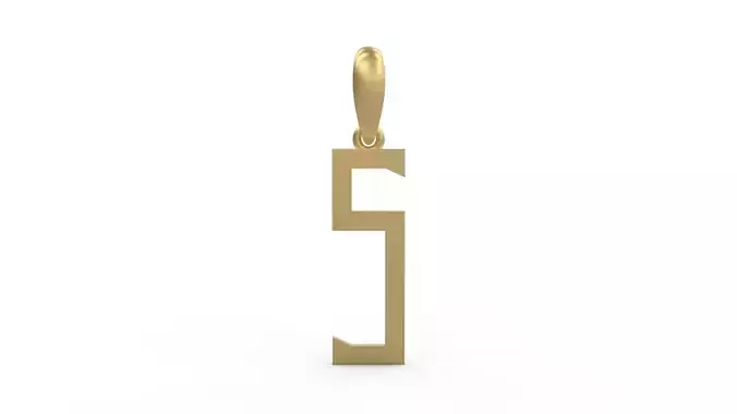 Initial Letters Pendant Singa Serif Regular S 3D print model